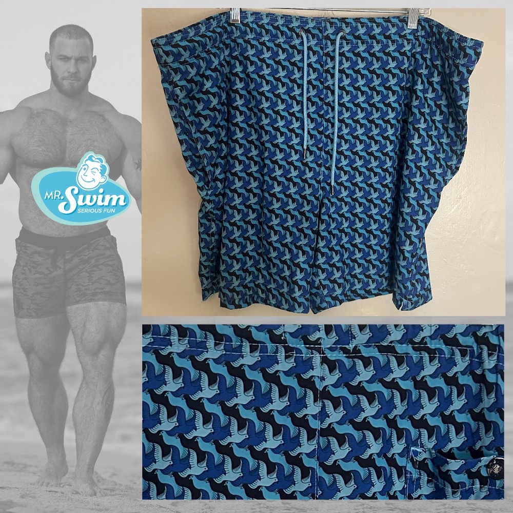 Mr.Swim Swim Trunks XXL 44-48" waist 6" inseam Gently worn 92% polyester